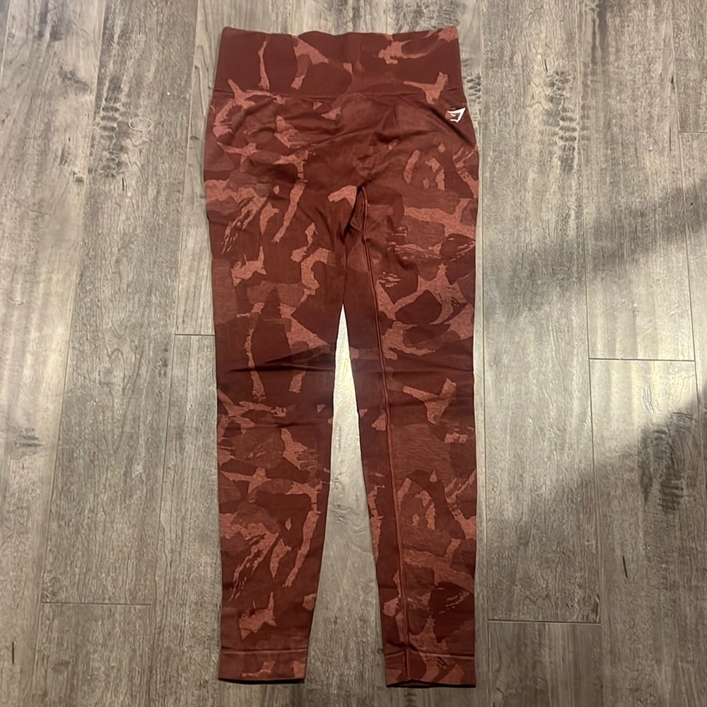 Gymshark Adapt Camo Seamless Leggings in red